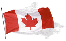 canadian flag & map