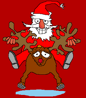 Santa on reindeer
