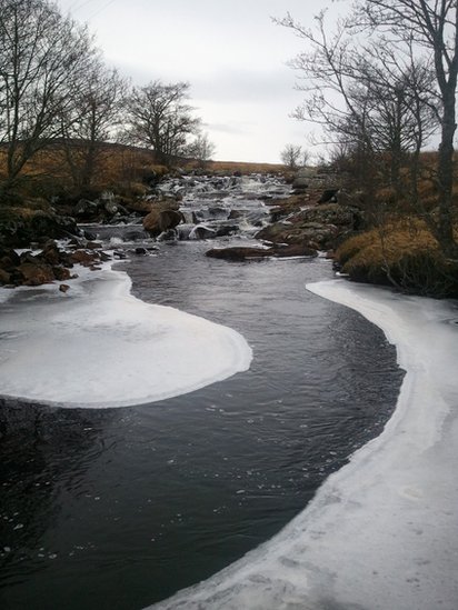 Winter - ice on Rannoch Moor